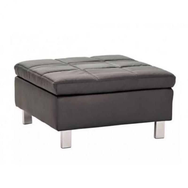 Hocker Casey lederlook zwart van € 219 NU € 129