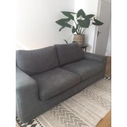 Bank en loveseat donker grijs