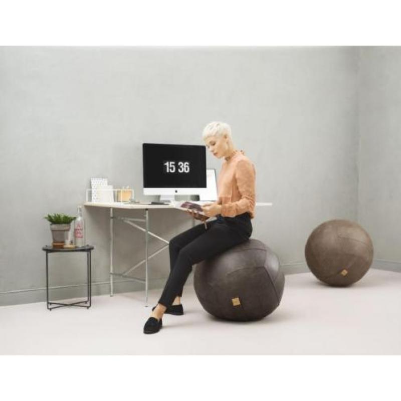 Sitting Ball Zitbal Frankie Leder - Antraciet