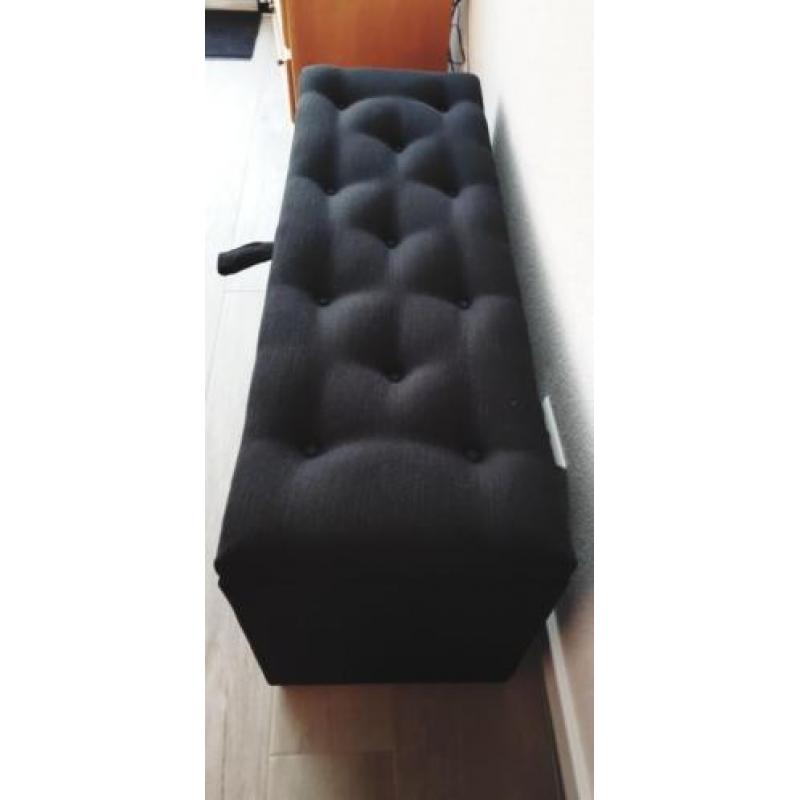 Hocker met deksel nieuw zwart kleur